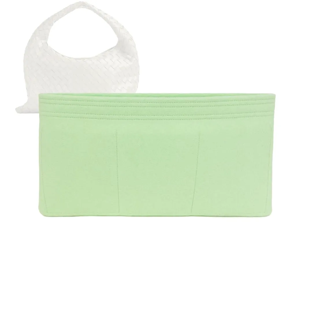 Bag Organizer for Bottega Veneta Hop Small - Premium Felt Purse Handbag Insert Liner Shaper (Handmade) Soft Structure Support (25 Color Options)