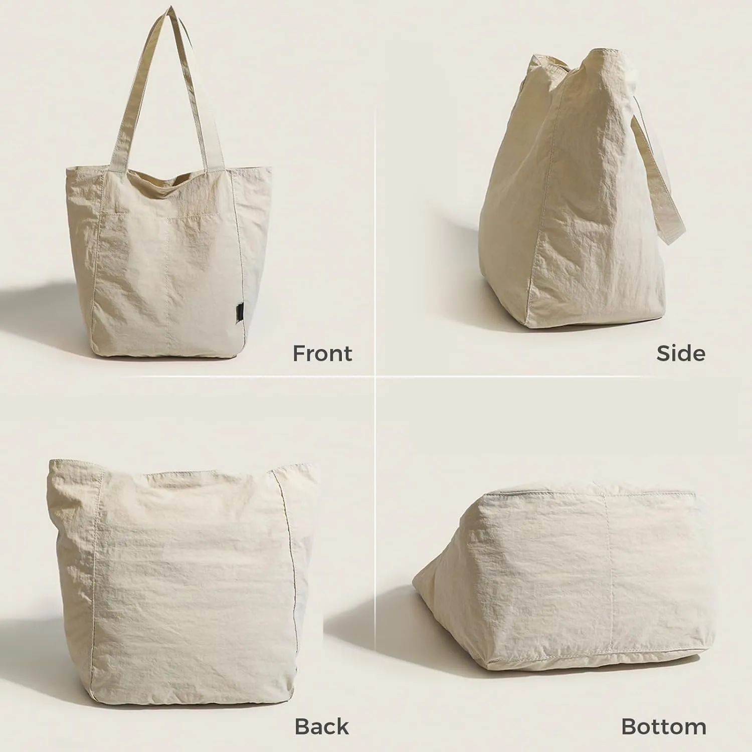 Barsine Tote Bag for Women Unisex Lightweight Nylon Totes Purses and Handbags Large Casual Shoulder Hobo for Travel Gym