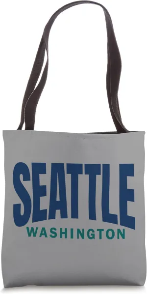 Basic Navy Blue Green Teal Seattle Arc Seattle Cool Seattle Tote Bag