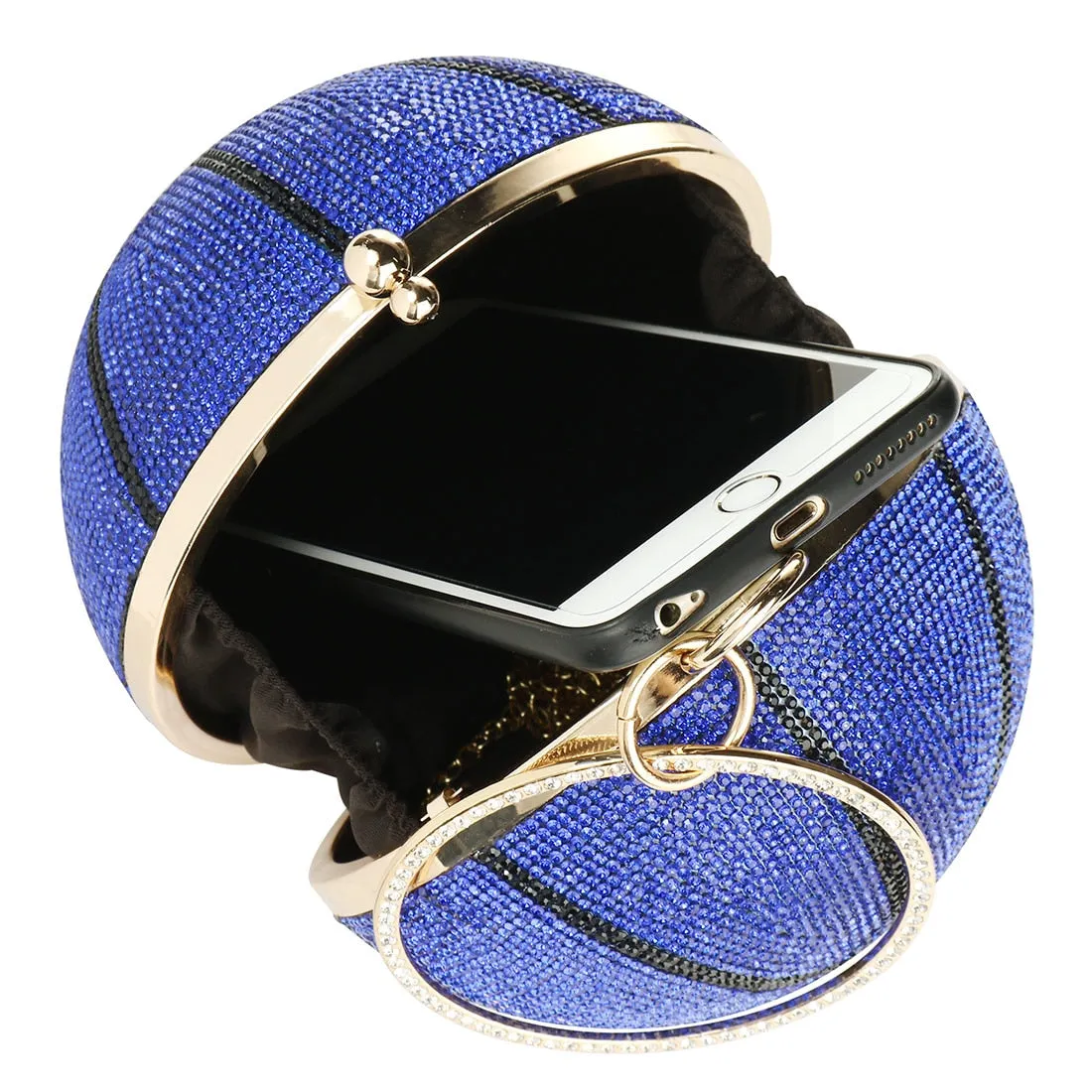 Basketball Diamond Ball Clutch