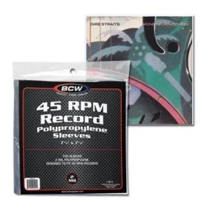 BCW: 45 RPM Record Sleeves (100ct)