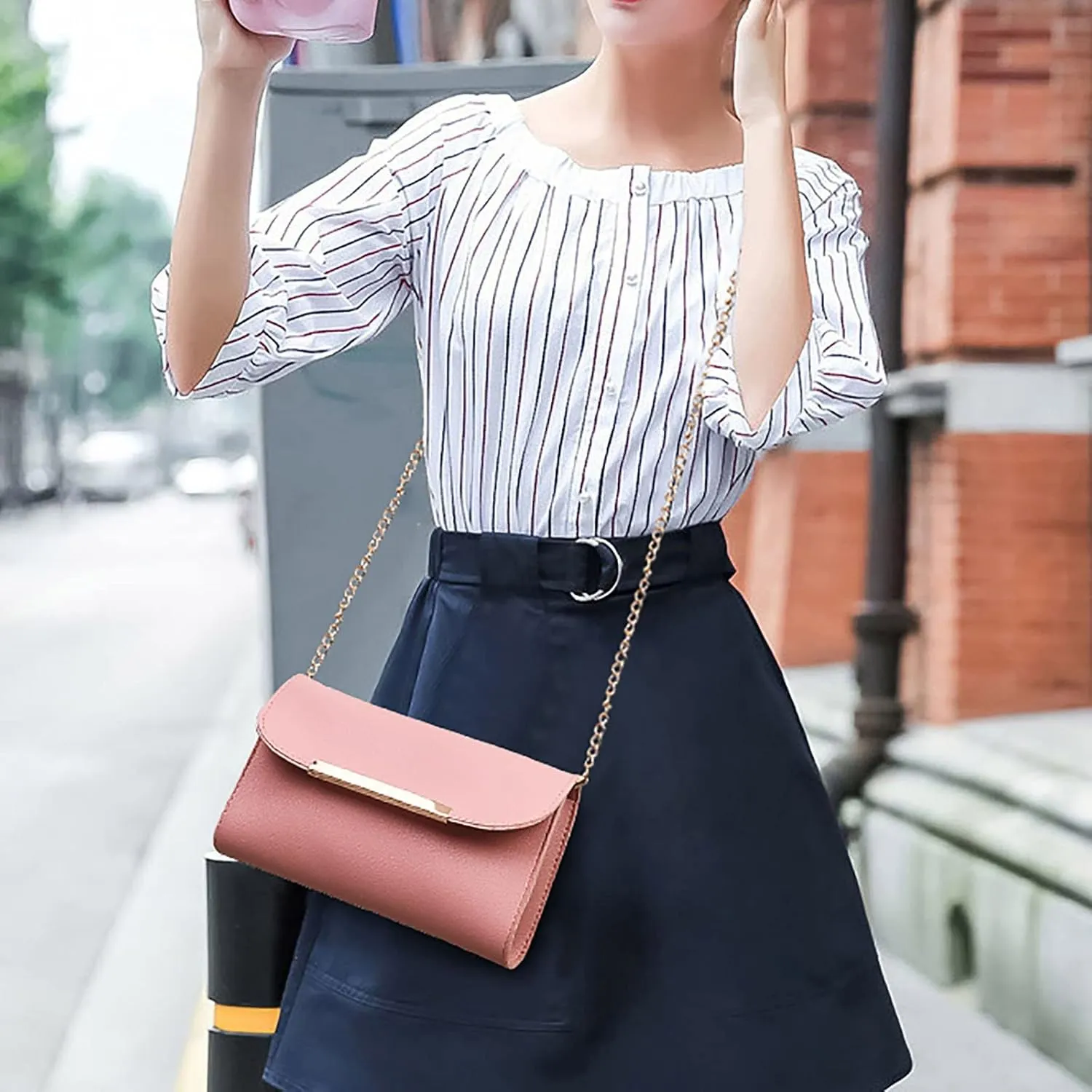 Beach Tote Bag 4 Packet Leather Solid Color Handbags Shoulder Bags Crossbody Hobo Bags Card Purse Work Travel Essential A