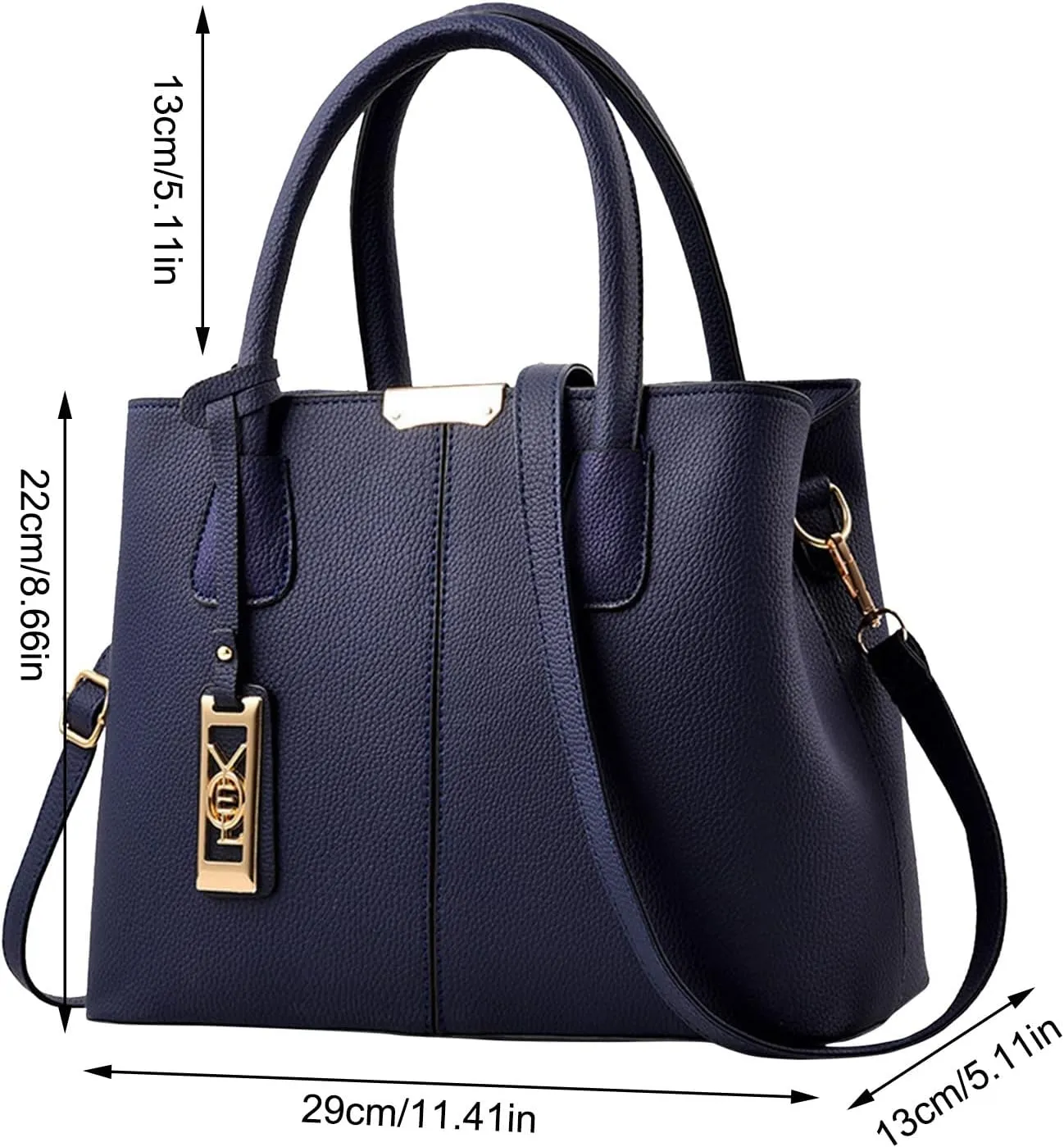Beach Tote Bag 4 Packet Leather Solid Color Handbags Shoulder Bags Crossbody Hobo Bags Card Purse Work Travel Essential J