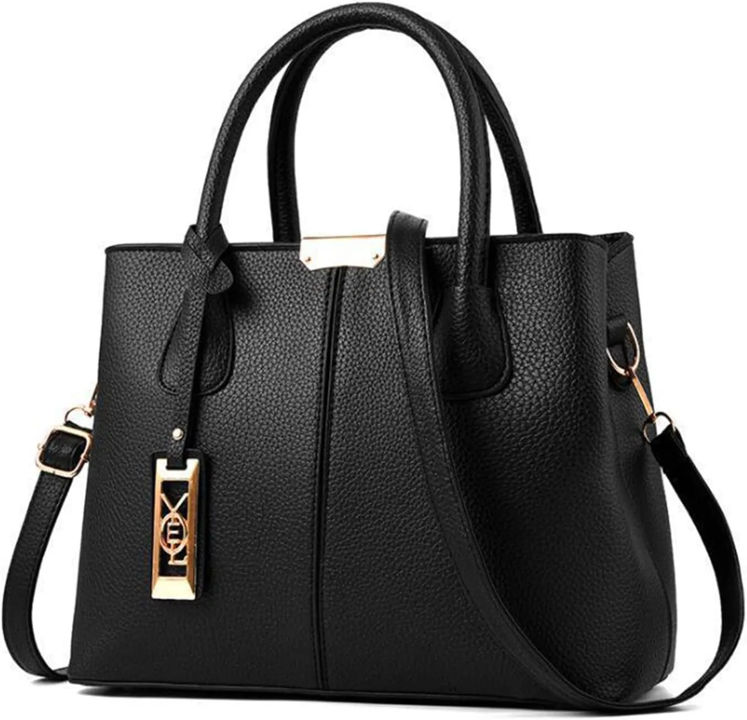 Beach Tote Bag 4 Packet Leather Solid Color Handbags Shoulder Bags Crossbody Hobo Bags Card Purse Work Travel Essential J
