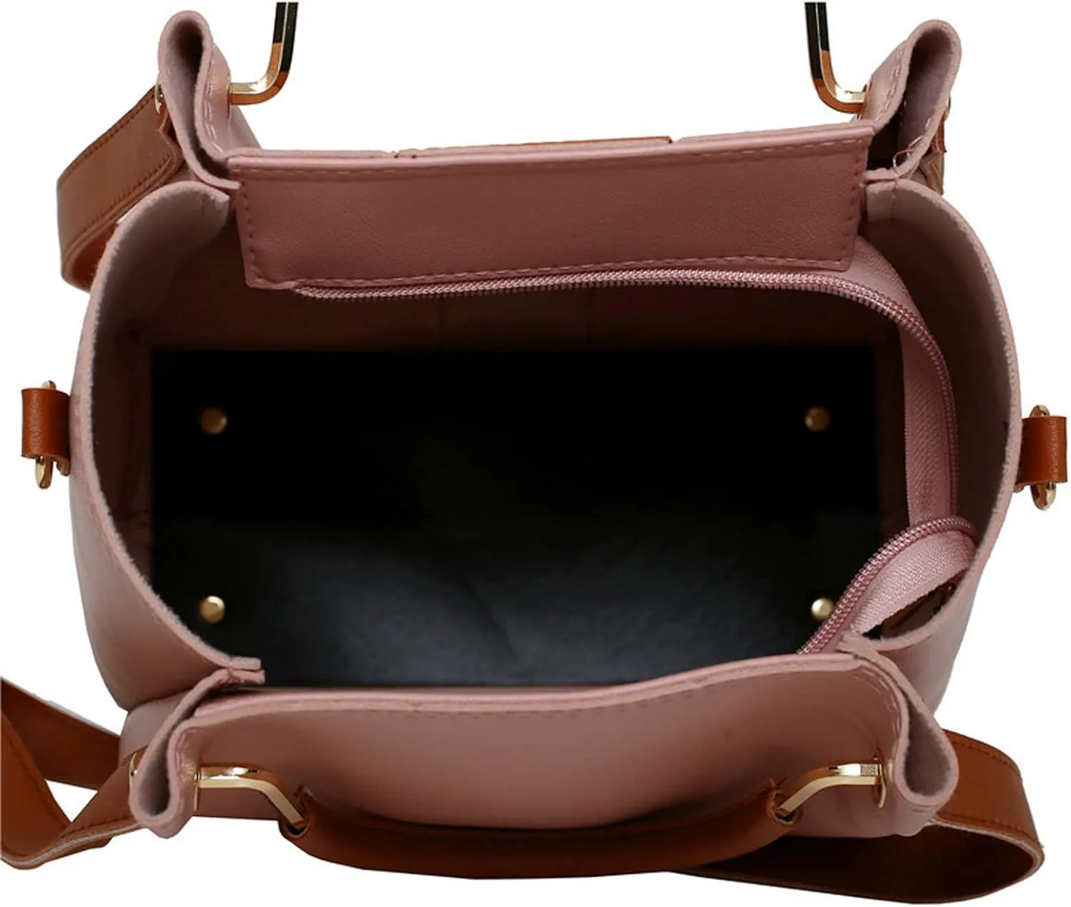 Beach Tote Bag 4 Packet Leather Solid Color Handbags Shoulder Bags Crossbody Hobo Bags Card Purse Work Travel Essential M