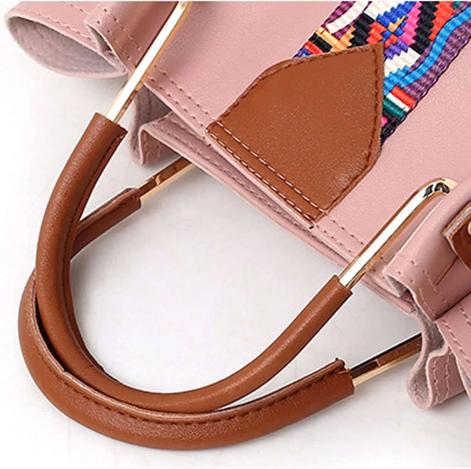 Beach Tote Bag 4 Packet Leather Solid Color Handbags Shoulder Bags Crossbody Hobo Bags Card Purse Work Travel Essential M