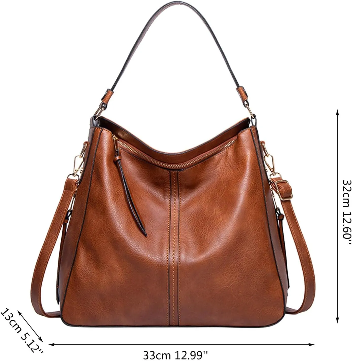 Beach Tote Bag 4 Packet Solid Color Leather Handbags Shoulder Bags Crossbody Hobo Bags Card Purse Work Travel Essential L