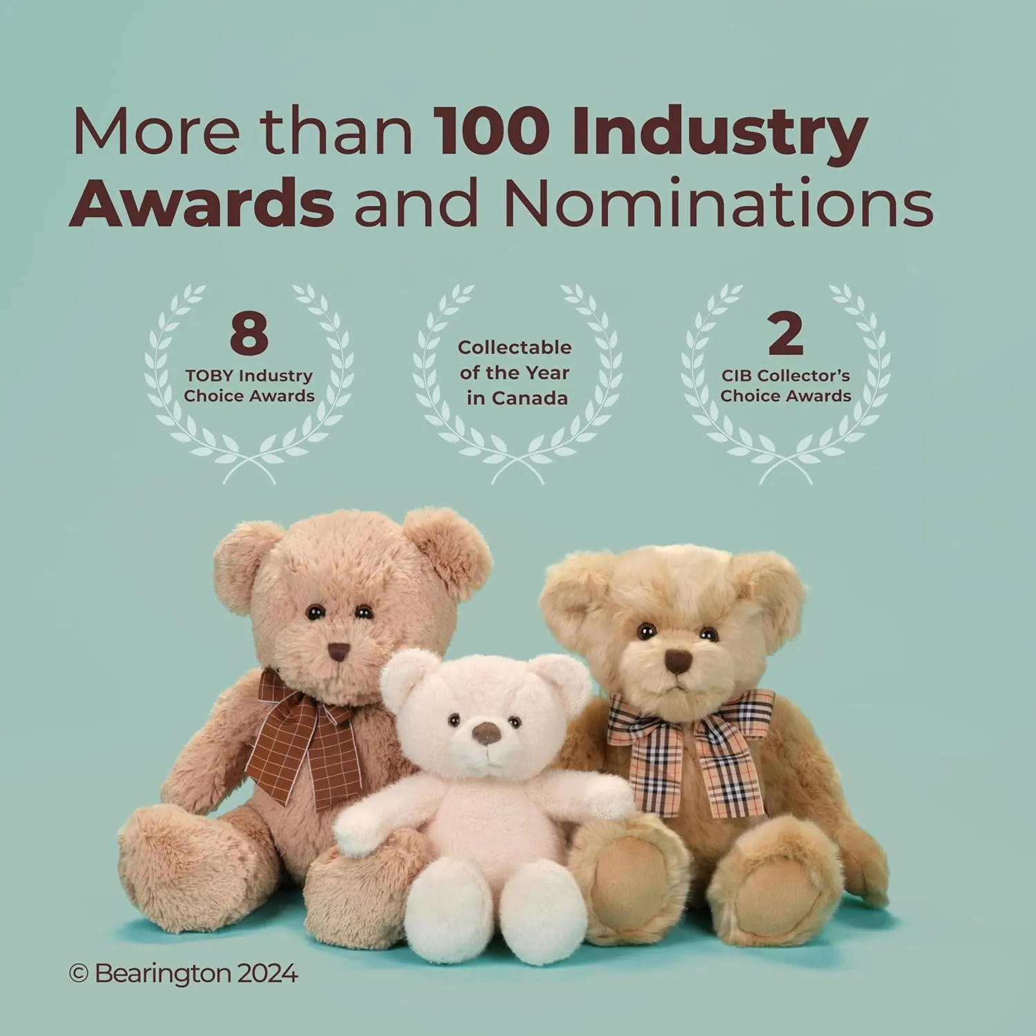 Bearington Collection Smarty Class of 2025 Graduation Plush Teddy Bear Stuffed Animal, Blue Cap, 10 Inch
