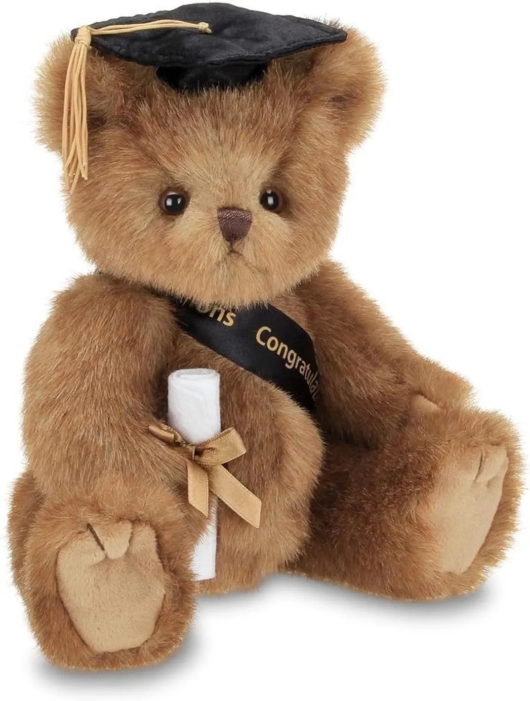Bearington Smarty Class of 2025 Graduation Plush Teddy Bear Stuffed Animal, Black Cap, 10 Inch