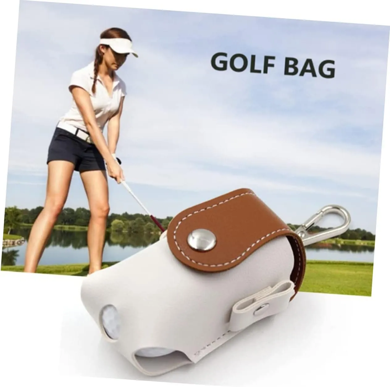 BESPORTBLE Golf Bag Storage Portable Golfing Pouch Golfs for Light Brown