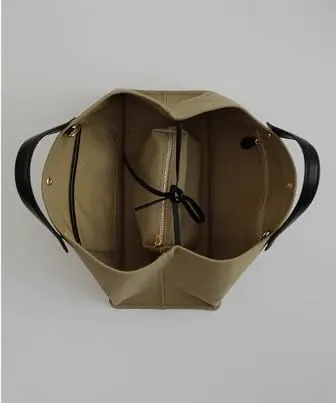 Big Bags - Women's Splicing Leather Handle Canvas Handbag Fashion Young Casual Tote Bag