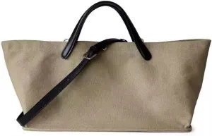 Big Bags - Women's Splicing Leather Handle Canvas Handbag Fashion Young Casual Tote Bag