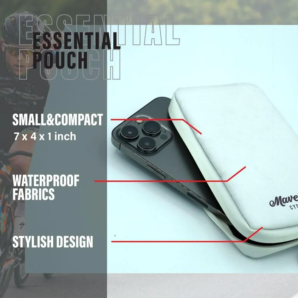 Bike Wallet Essentials Travel Case for Mountain Road Bike Cycling Phone Pouch Card Case (White)