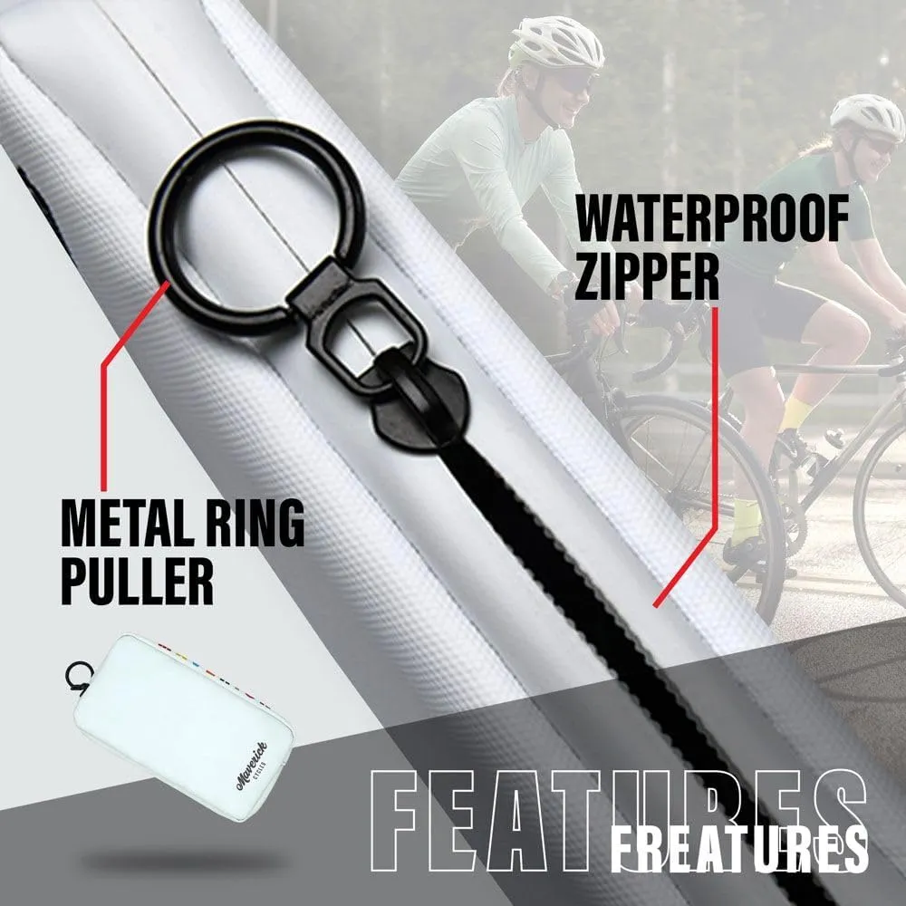 Bike Wallet Essentials Travel Case for Mountain Road Bike Cycling Phone Pouch Card Case (White)