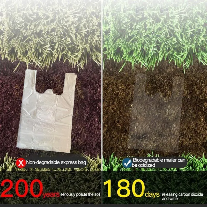 Biodegradable Eco Plastic Shopping Bags White 200PCS