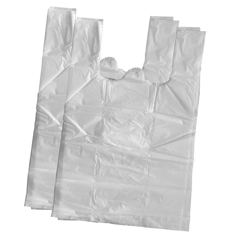 Biodegradable Eco Plastic Shopping Bags White 200PCS