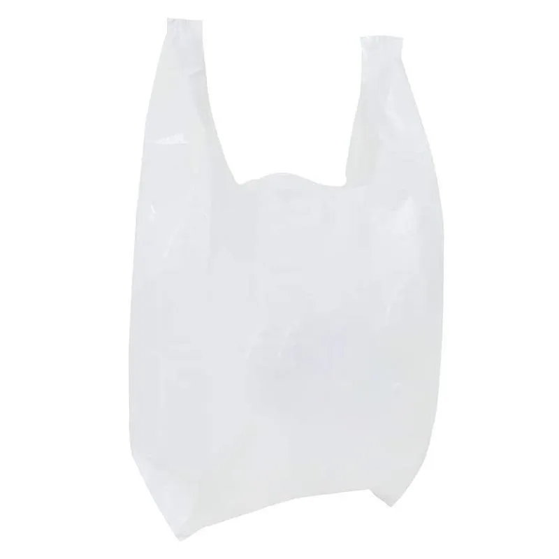 Biodegradable Eco Plastic Shopping Bags White 200PCS
