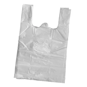 Biodegradable Eco Plastic Shopping Bags White 200PCS