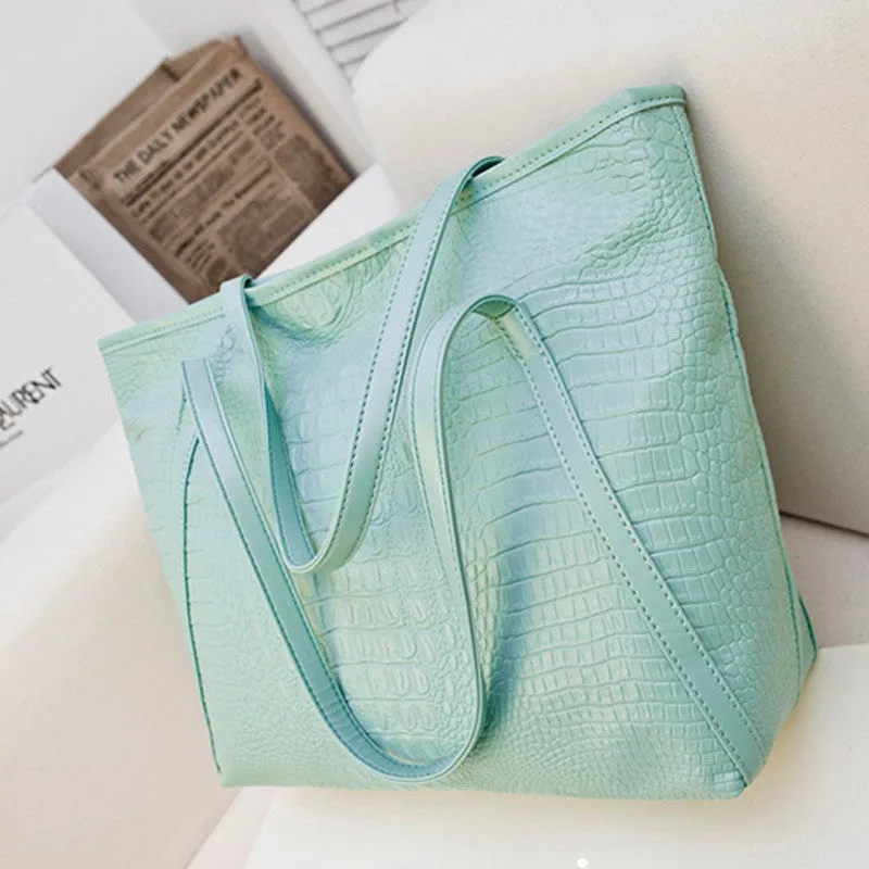 Black Casual Women Shoulder Bags PU Leather Female Big Tote Bags for Ladies Handbag Large Capacity sac a main femme de marque