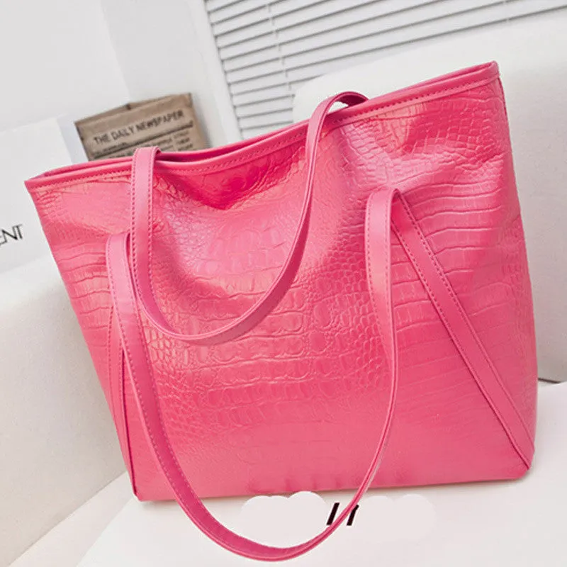 Black Casual Women Shoulder Bags PU Leather Female Big Tote Bags for Ladies Handbag Large Capacity sac a main femme de marque