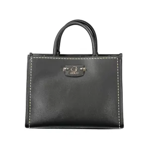 Black Polyethylene Women Handbag