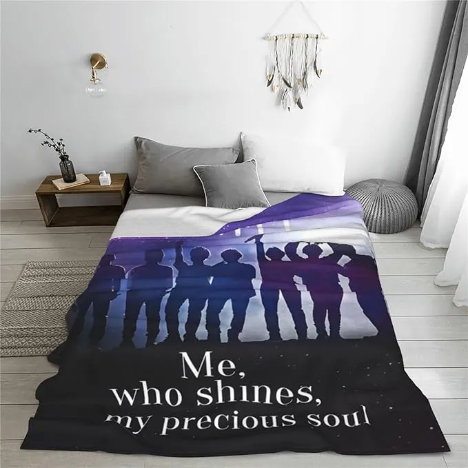 Blanket 40"X50" Soft and Comfortable Warm Fleece Throw Full Picture of Idol Group Blankets Yoga Blankets Beach Blanket Picnic Blankets for Dorm Room Decor Sofa Bed Camping Travel All Season