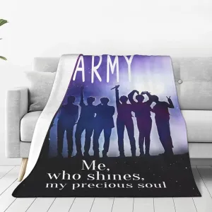 Blanket 50"X60" Soft and Comfortable Warm Fleece Throw Full Picture of Idol Group Blankets Yoga Blankets Beach Blanket Picnic Blankets for Dorm Room Decor Sofa Bed Camping Travel All Season