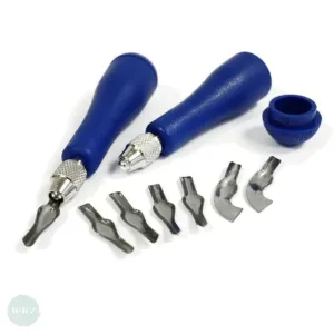 BLOCK / LINO PRINTING - CUTTING TOOL - 6 Assorted Blades & 2 Handles set