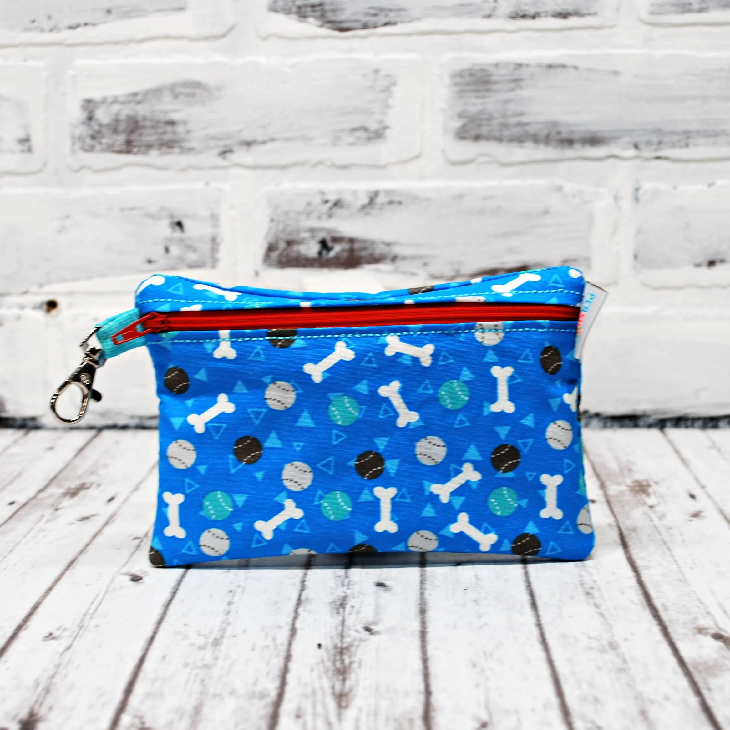 Blue Dog Bones Personalized Reusable Treat Bag