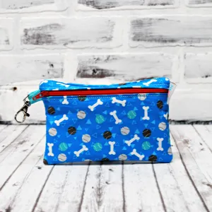 Blue Dog Bones Personalized Reusable Treat Bag