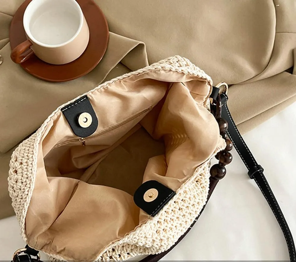Bohemia Beach Bag Women Macrame Shoulder Tote Bags Crossbody Purse Summer Travel Beach Bag Top-handle Hobo Handbag 2025