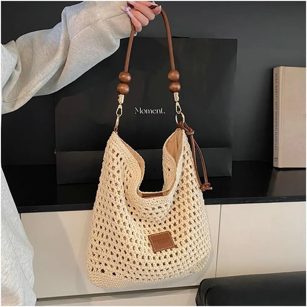 Bohemia Beach Bag Women Macrame Shoulder Tote Bags Crossbody Purse Summer Travel Beach Bag Top-handle Hobo Handbag 2025
