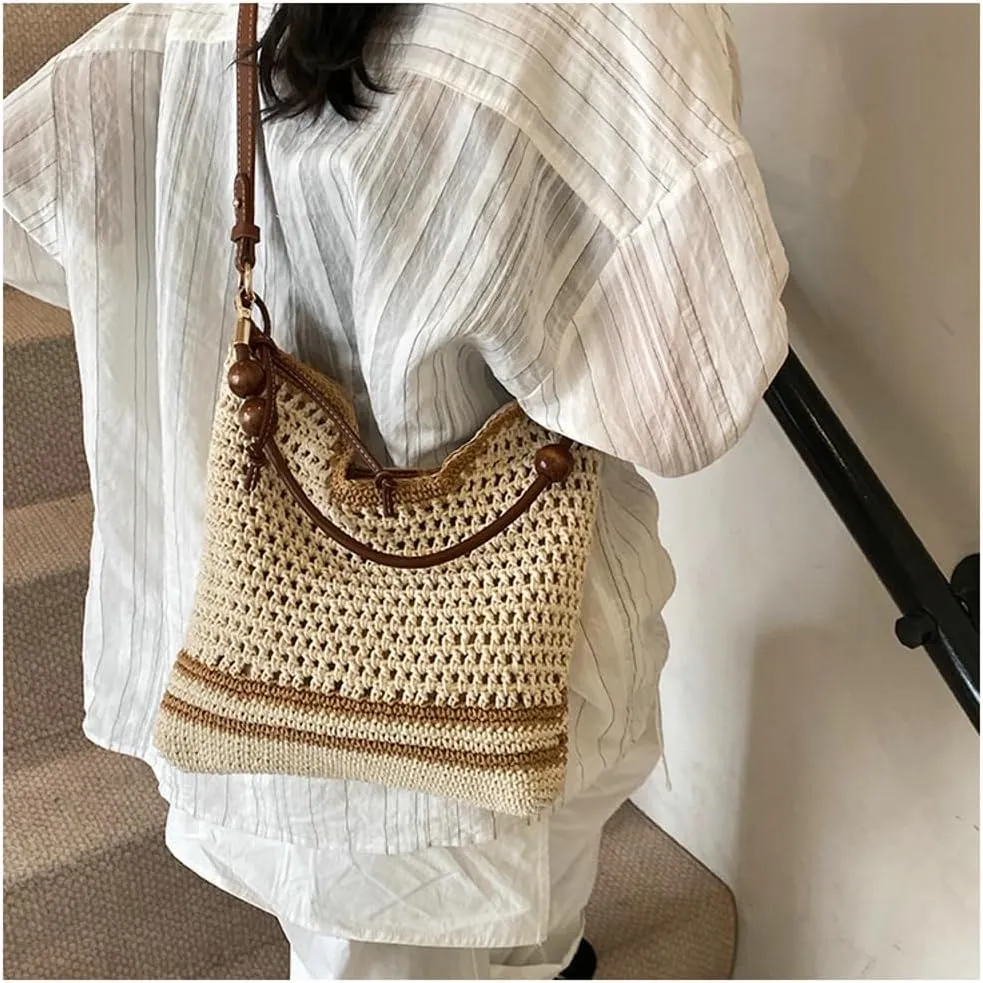Bohemia Beach Bag Women Macrame Shoulder Tote Bags Crossbody Purse Summer Travel Beach Bag Top-handle Hobo Handbag 2025