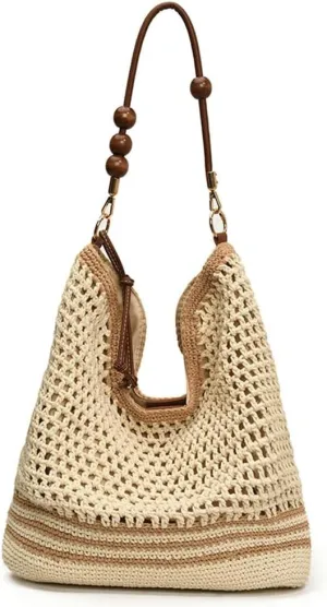 Bohemia Beach Bag Women Macrame Shoulder Tote Bags Crossbody Purse Summer Travel Beach Bag Top-handle Hobo Handbag 2025
