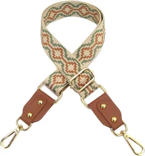 Bohemian Canvas Wide Shoulder Strap Crossbody Bag Strap Replacement Adjustable Handbag Strap Accessory Belt