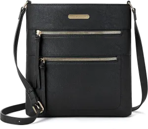 BOSTANTEN Crossbody Bags for Women Trendy Vegan Leather Purse Designer Shoulder Handbags with Adjustable Strap Zipper Pocket