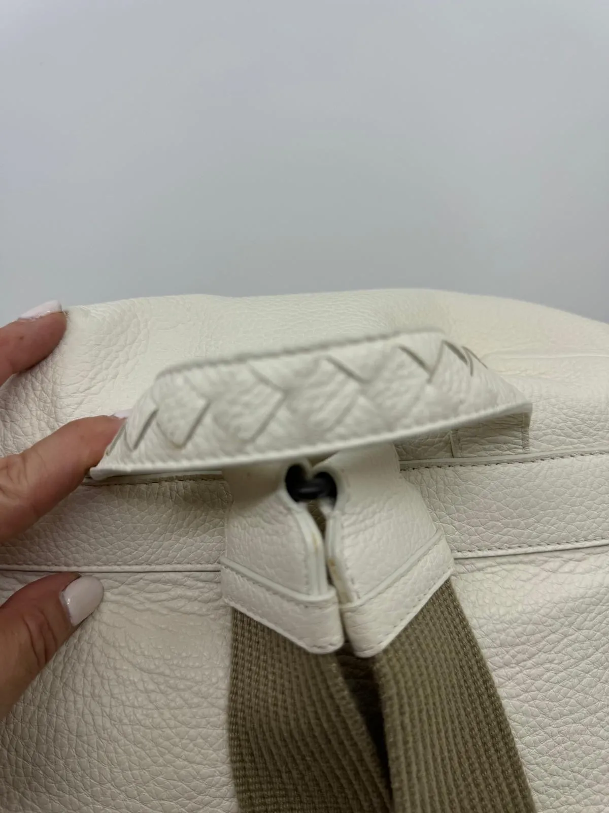 BOTTEGA VENETA CALFSKIN LETEAR DRAWSTRING BACKPACK