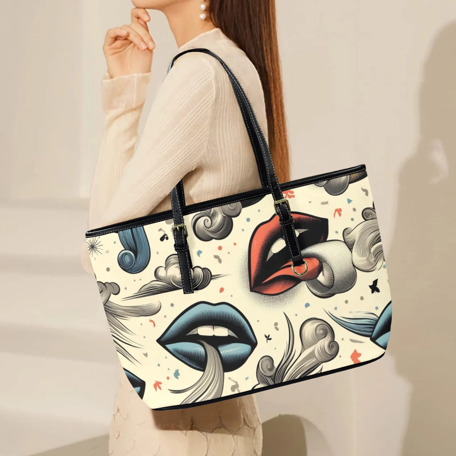BOUJIE Leathery Tote