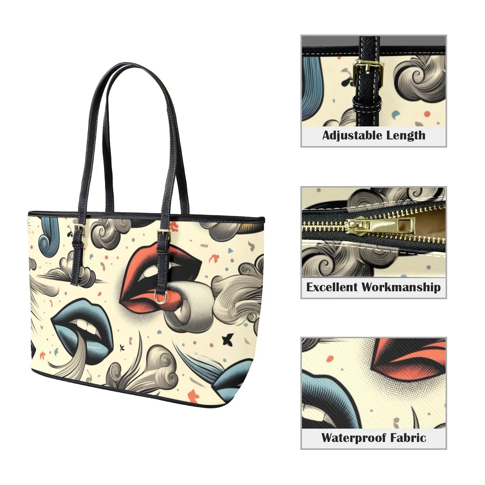 BOUJIE Leathery Tote