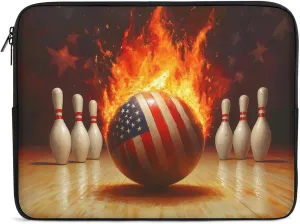 Bowling Flaming Ball Laptop Sleeve Laptop Bag Computer Sleeve Tablet Briefcase Carrying Bag Protective Case Bag