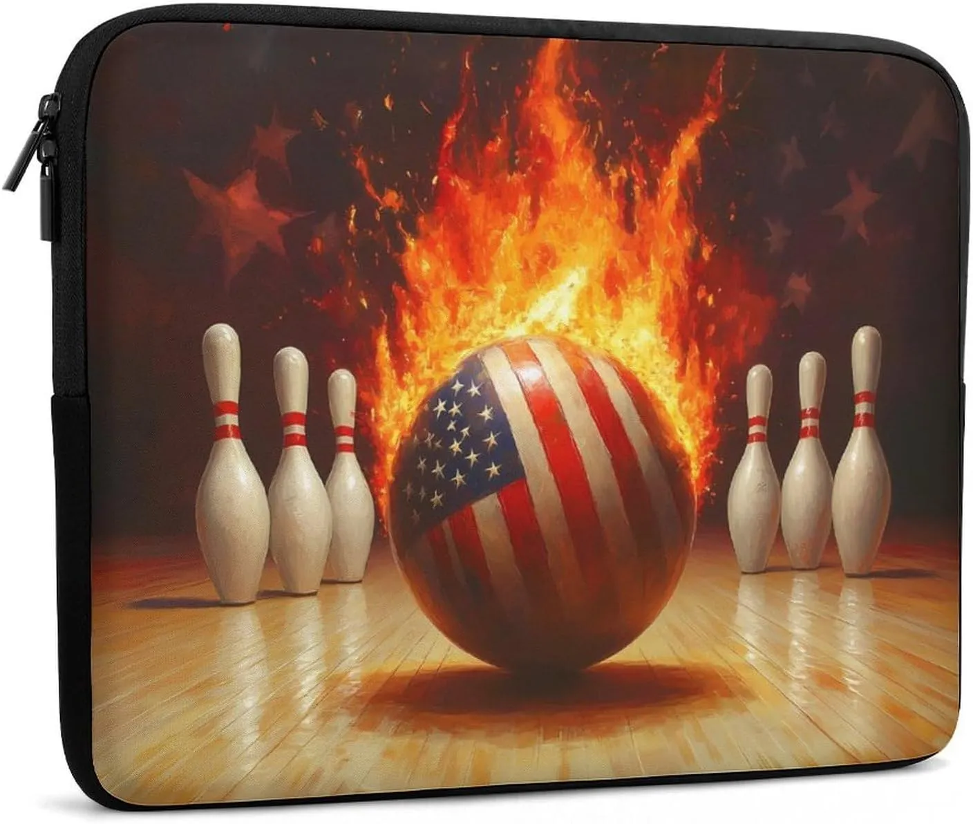 Bowling Flaming Ball Laptop Sleeve Laptop Bag Computer Sleeve Tablet Briefcase Carrying Bag Protective Case Bag