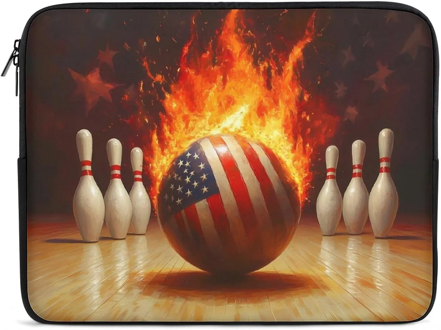 Bowling Flaming Ball Laptop Sleeve Laptop Bag Computer Sleeve Tablet Briefcase Carrying Bag Protective Case Bag