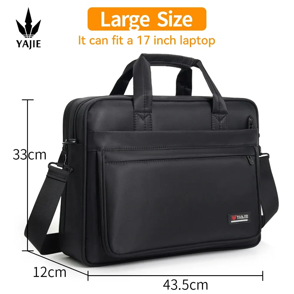 Briefcases For Men Canvas Tote Bag Large Laptop Case 15.6 Inch 17 Inch 14 Inch Computer Bag  Work Business  Shoulder Office