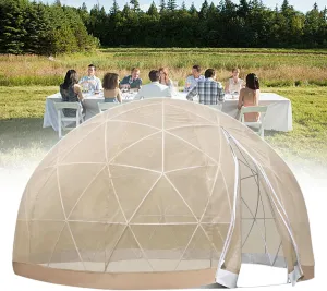 Bubble Tent Dome, Outdoor Geodesic Dome Tent for 6-8 Person, Garden Igloo with Transparent Window, Diameter 3.6 m, for Theme Restaurants, Outdoor Activities