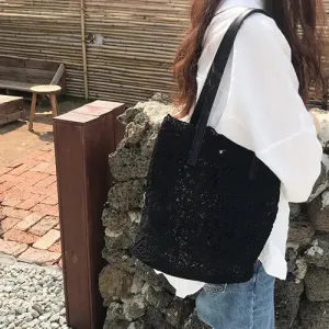 Bucket Shoulder Bag For Women, Lacy Totebag