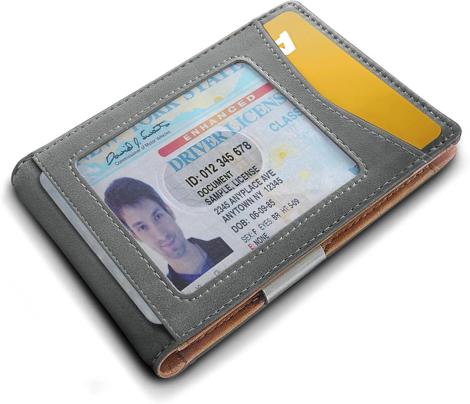 BULLIANT Slim Wallet Men, Leather Wallet Front Pocket Card Holders for Gift Men 3"X4.3"