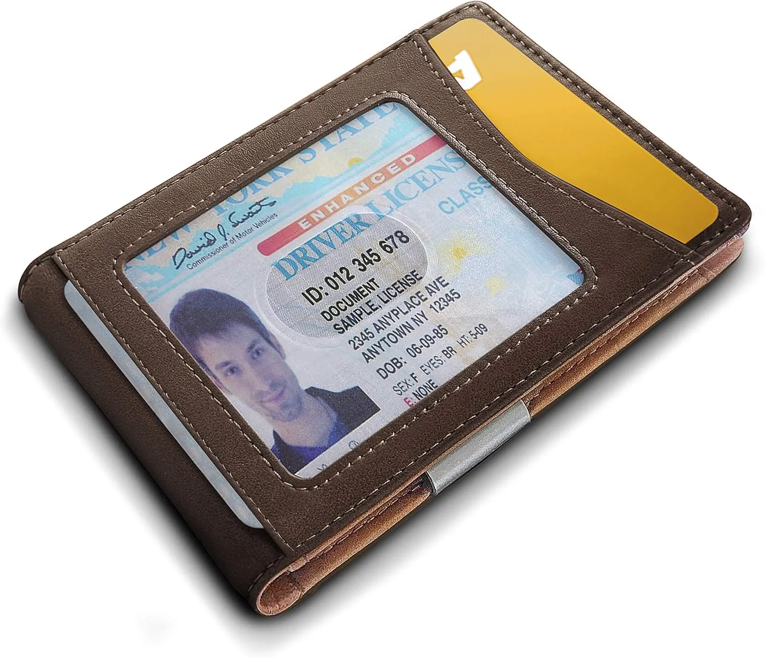 BULLIANT Slim Wallet Men, Leather Wallet Front Pocket Card Holders for Gift Men 3"X4.3"