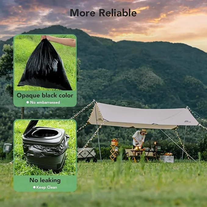 Camping Toilet Waste Bags, 13 Gallon Capacity, 3 Rolls with 10 Bags Each