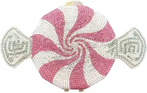 Candy Shape Clutch Purse Shining Crystal Evening Bags Luxury Rhinestone Handbags for Prom Cocktail Party