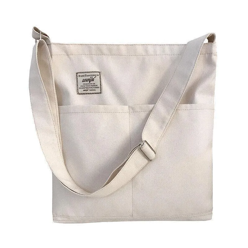Canvas Tote Bag 1PC 6Colours 34x36cm